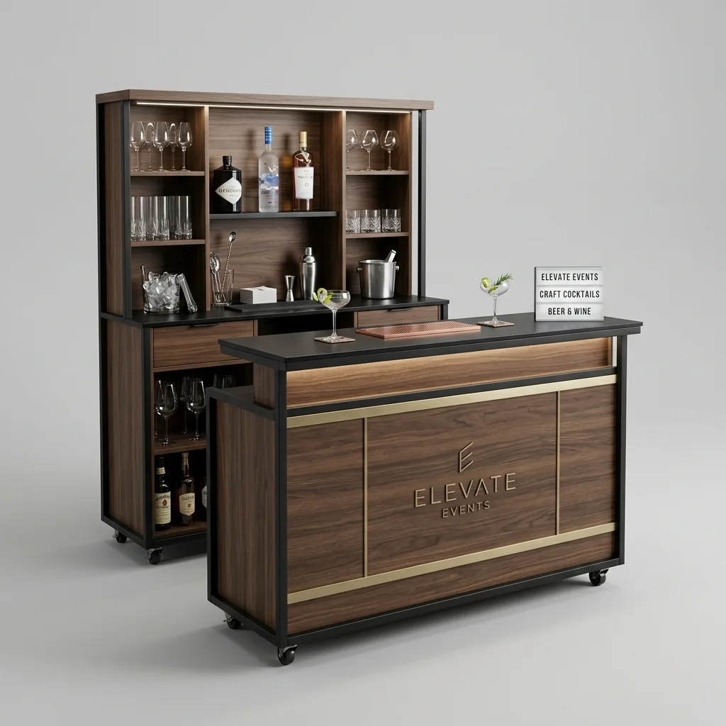 Location de comptoir de bar mobile pour événements à Cagliari