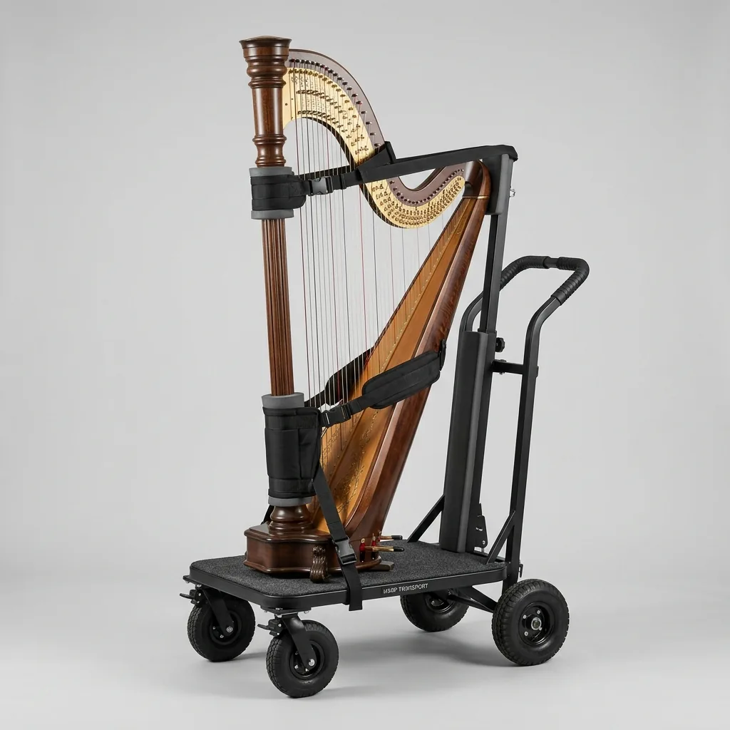 Location chariot de transport harpe à Cagliari (harpe, instruments, concerts, événements)