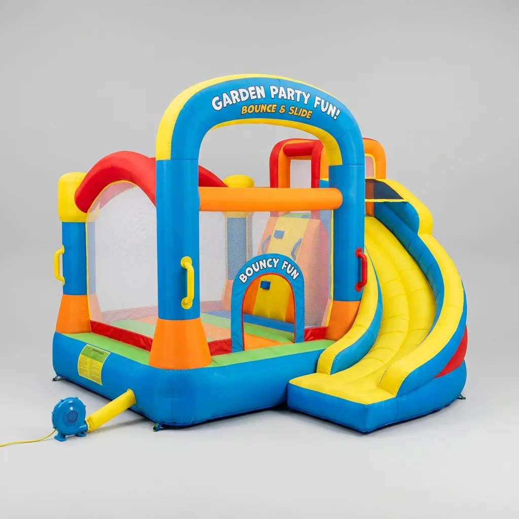 Location de jeux gonflables avec toboggan aquatique de jardin à Cagliari